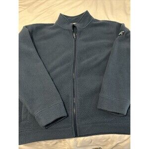 Orvis Men's Fleece Blue Full Zip-Up Jacket Size Large Pockets Outdoor Hike